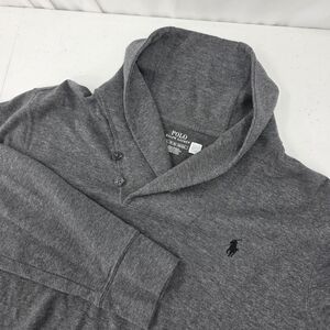 Polo Ralph Lauren Luxury Jersey Shawl Collar Pullover Men’s XL Gray Cotton L/S.